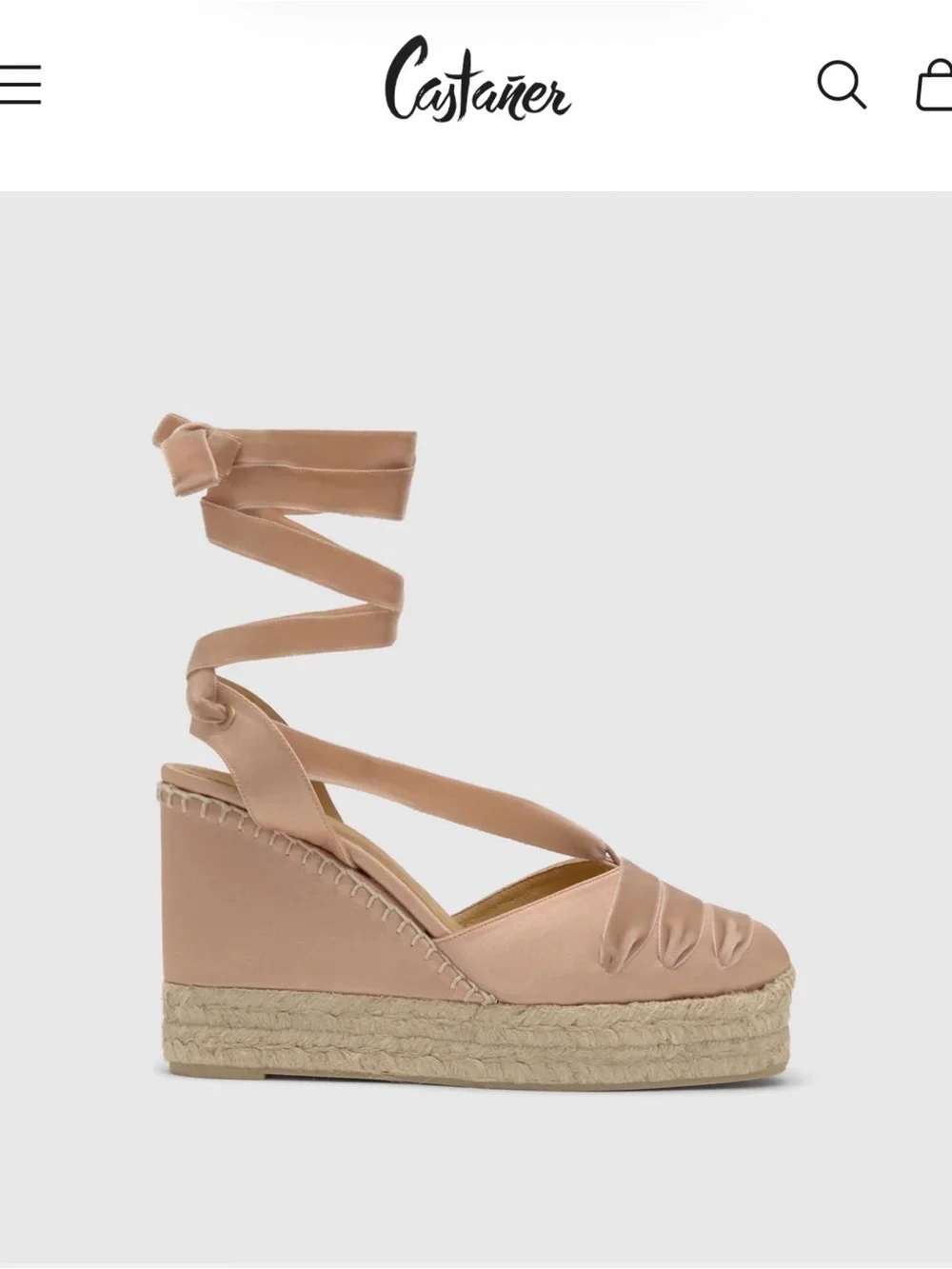 Castaner 8ED /006  Cersei Satin Nude Rose Blush size 40